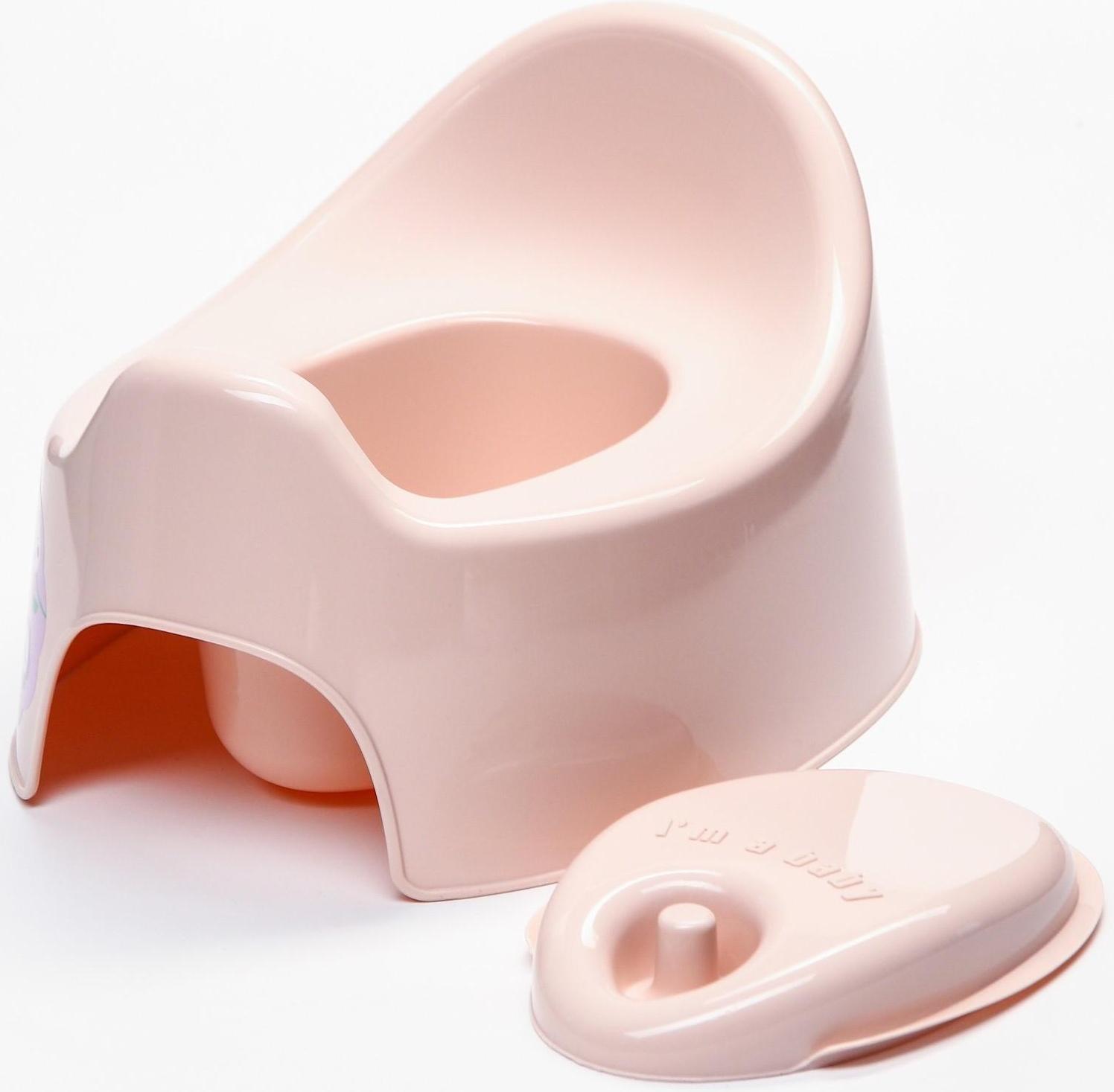 Горшок детский Follow Me с крышкой, цвет розовый