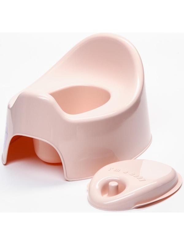 Горшок детский Follow Me с крышкой, цвет розовый
