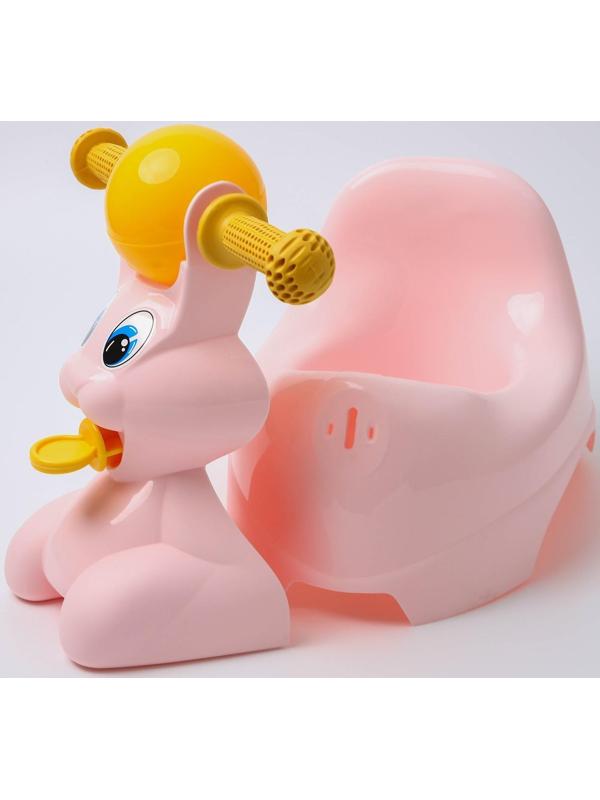 Горшок-игрушка «Зайчик», цвет розовый