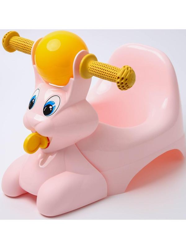 Горшок-игрушка «Зайчик», цвет розовый