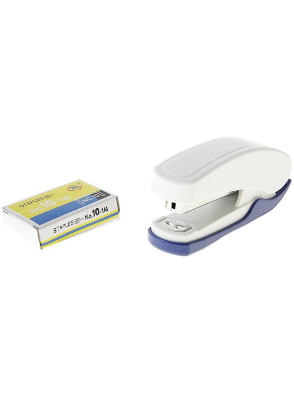 Степлер №10 до 15 листов со скобами, блистер, МИКС