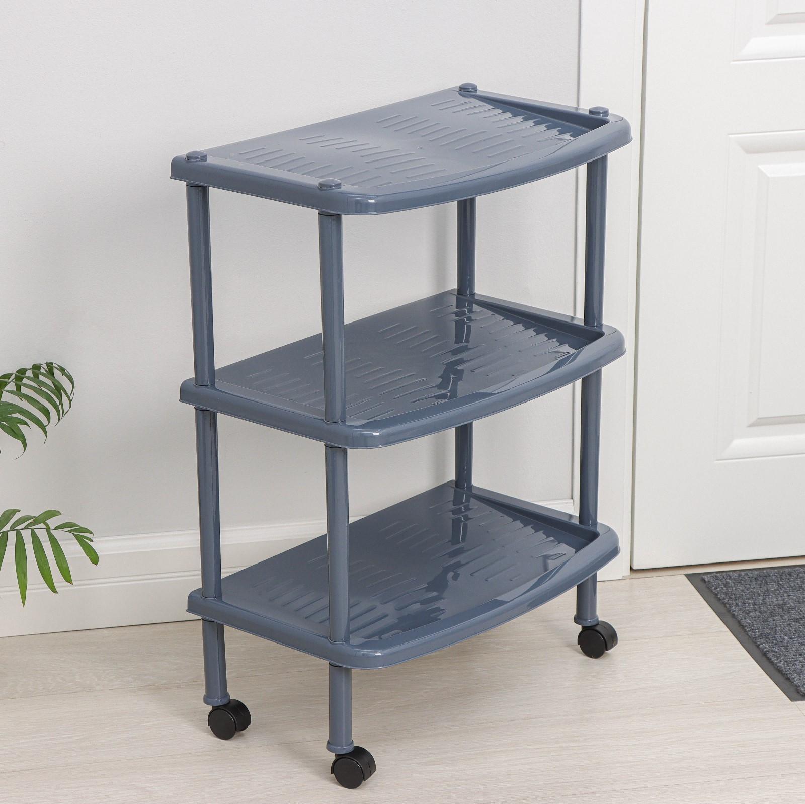 Этажерка для обуви, 3 яруса, 50×31×70 см, цвет МИКС