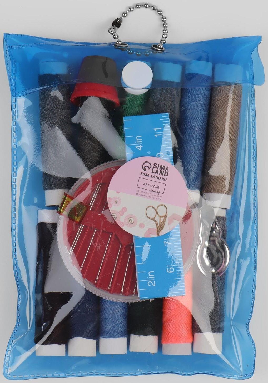 Швейный набор, 26 предметов, в чехле ПВХ, цвет МИКС