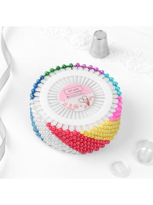 Булавки для закалывания «Ромашка», d = 8 см, 40 игл, 38 мм, цвет МИКС