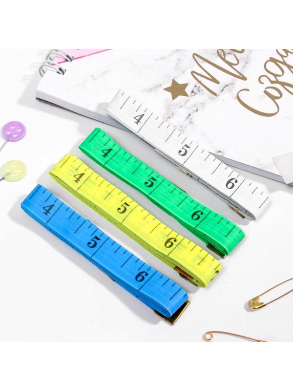 Сантиметровая лента портновская, 1,2 × 150 см (см/дюймы), цвет МИКС