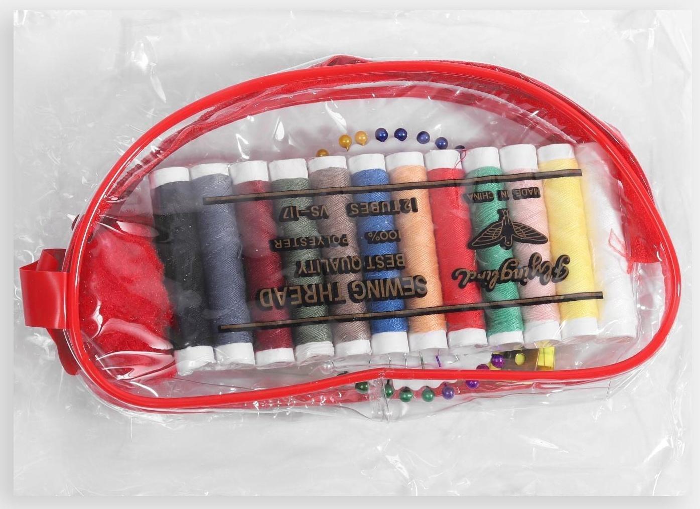 Швейный набор, 66 предметов, в сумочке ПВХ, цвет МИКС