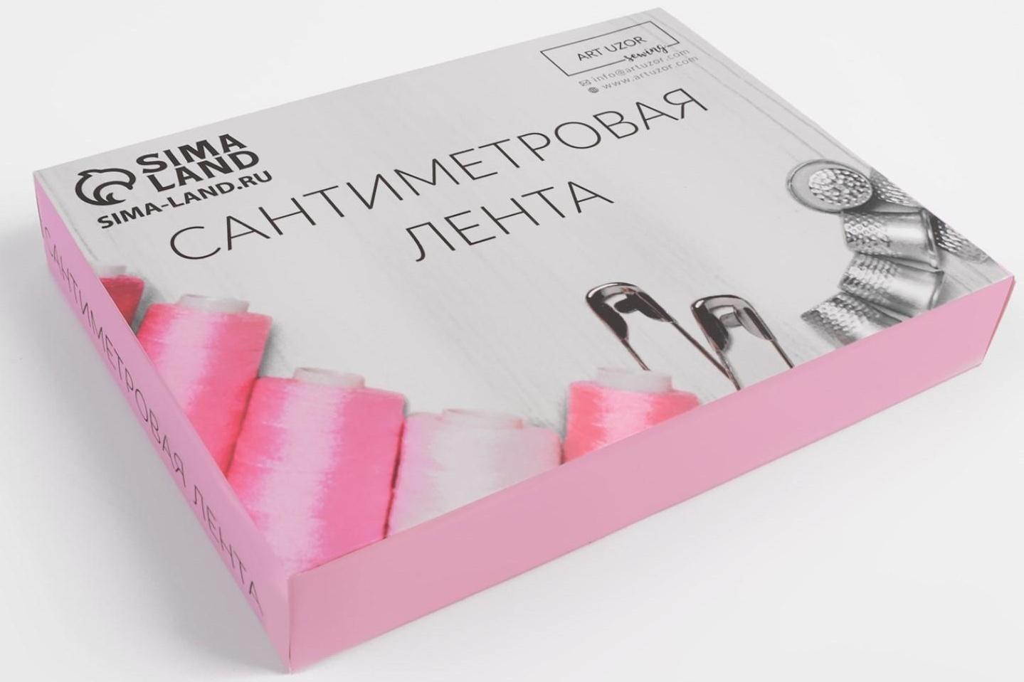 Сантиметровая лента портновская, в футляре, 1,7 × 150 см (см/дюймы), цвет МИКС