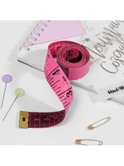 Сантиметровая лента портновская, в футляре, 1,7 × 150 см (см/дюймы), цвет МИКС