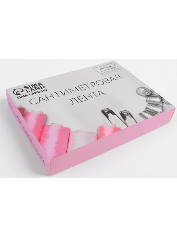 Сантиметровая лента портновская, в футляре, 1,7 × 150 см (см/дюймы), цвет МИКС