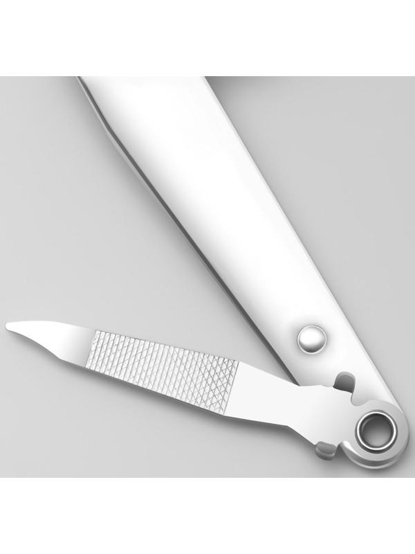 Кусачки-книпсер педикюрные, с пилкой, 7,6 см, фасовка 12 шт в коробке, цвет серебристый