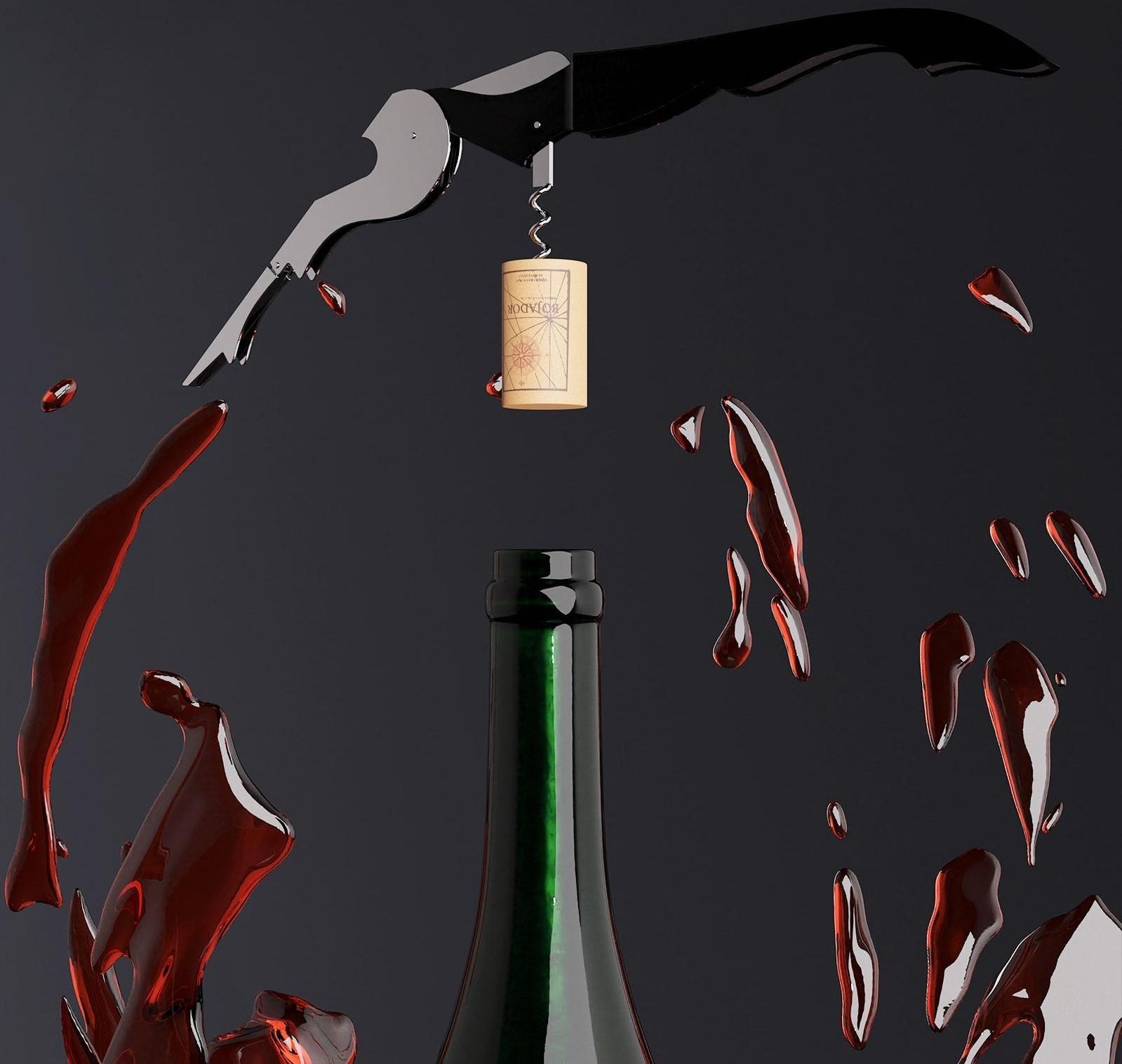 Штопор-открывашка универсальная Доляна, 12 см, цвет чёрный