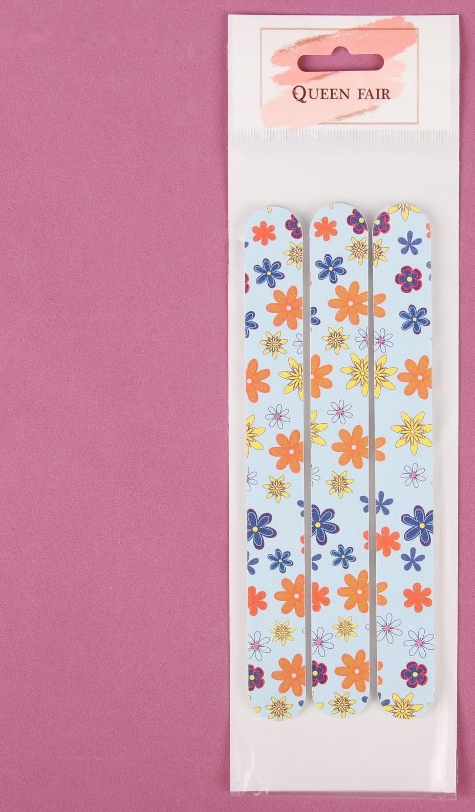 Пилки-наждаки, абразивность 240/240, 18 см, 3 шт, рисунок МИКС