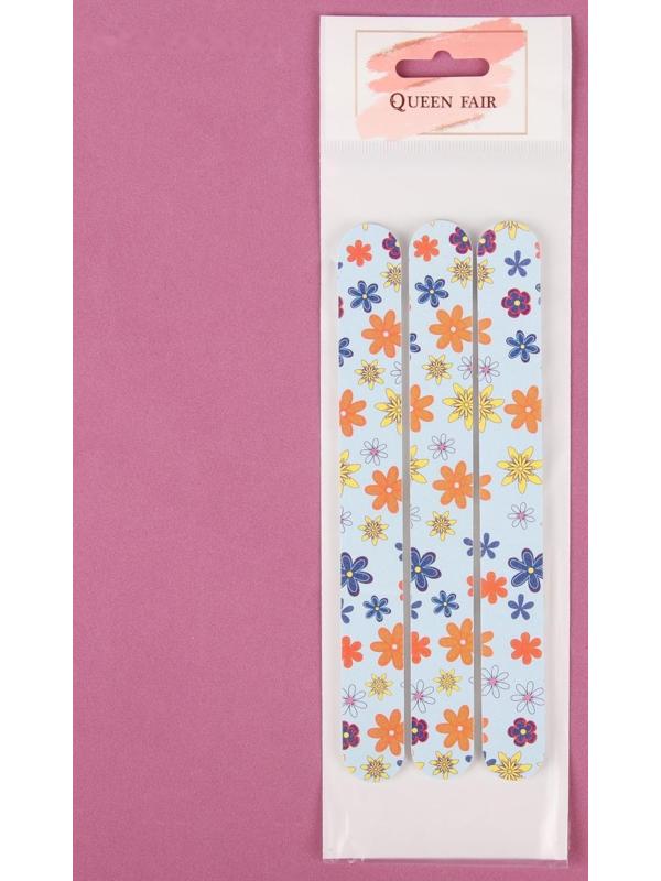 Пилки-наждаки, абразивность 240/240, 18 см, 3 шт, рисунок МИКС