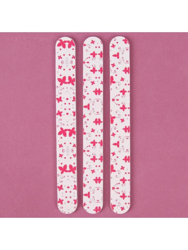 Пилки-наждаки, абразивность 240/240, 18 см, 3 шт, рисунок МИКС