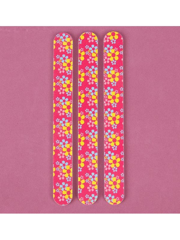 Пилки-наждаки, абразивность 240/240, 18 см, 3 шт, рисунок МИКС