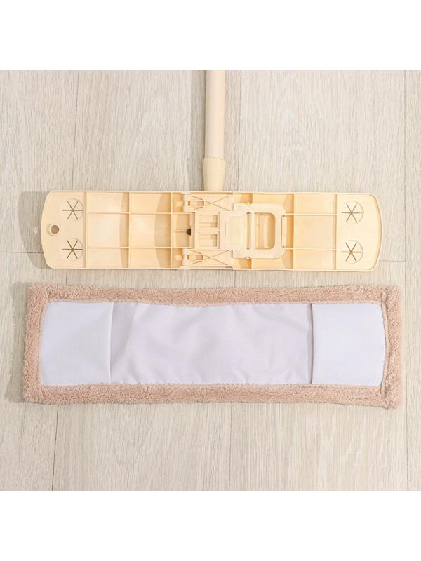 Швабра для мытья пола плоская Доляна, насадка микрофибра 42×12 см, 50 гр, металлическая ручка 119 см, цвет МИКС