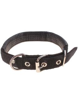 Ошейник «Комфорт» комбинированный, искусственная кожа, чёрный, 45 х 2 см