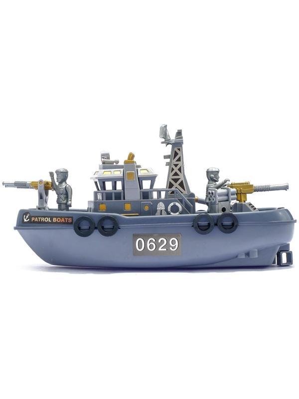 Детский корабль «Морской патруль», работает от батареек, световые и звуковые эффекты