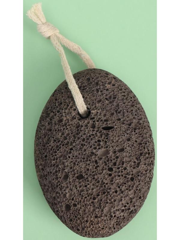 Натуральная пемза для педикюра, натуральная, с подвесом, 9,5 × 7 см, цвет коричневый