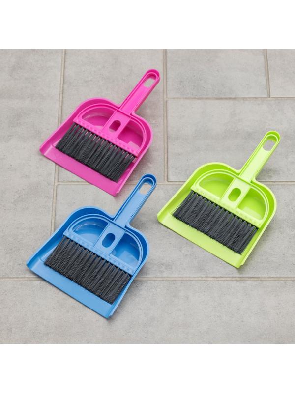 Щётка для пола с совком «Чистота», 20×13 см, цвет МИКС