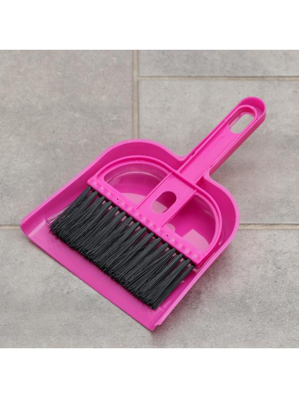 Щётка для пола с совком «Чистота», 20×13 см, цвет МИКС