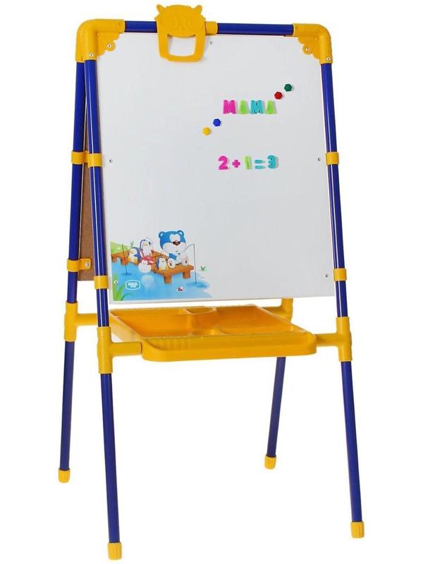 Мольберт детский, двусторонний, размер 1040 × 516 × 70 мм, цвет синий