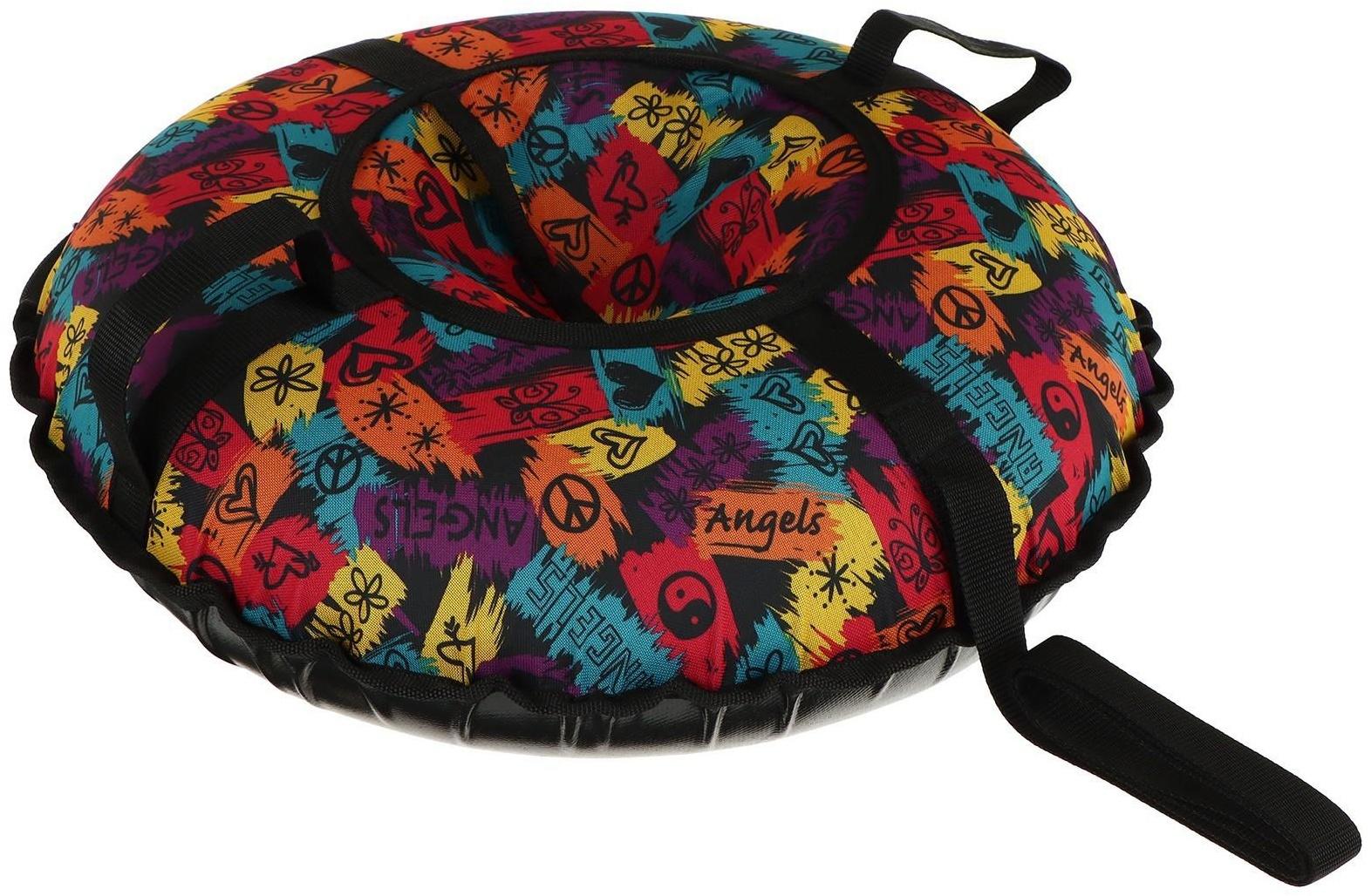 Тюбинг-ватрушка, диаметр чехла 60 см, тент/оксфорд, цвета микс