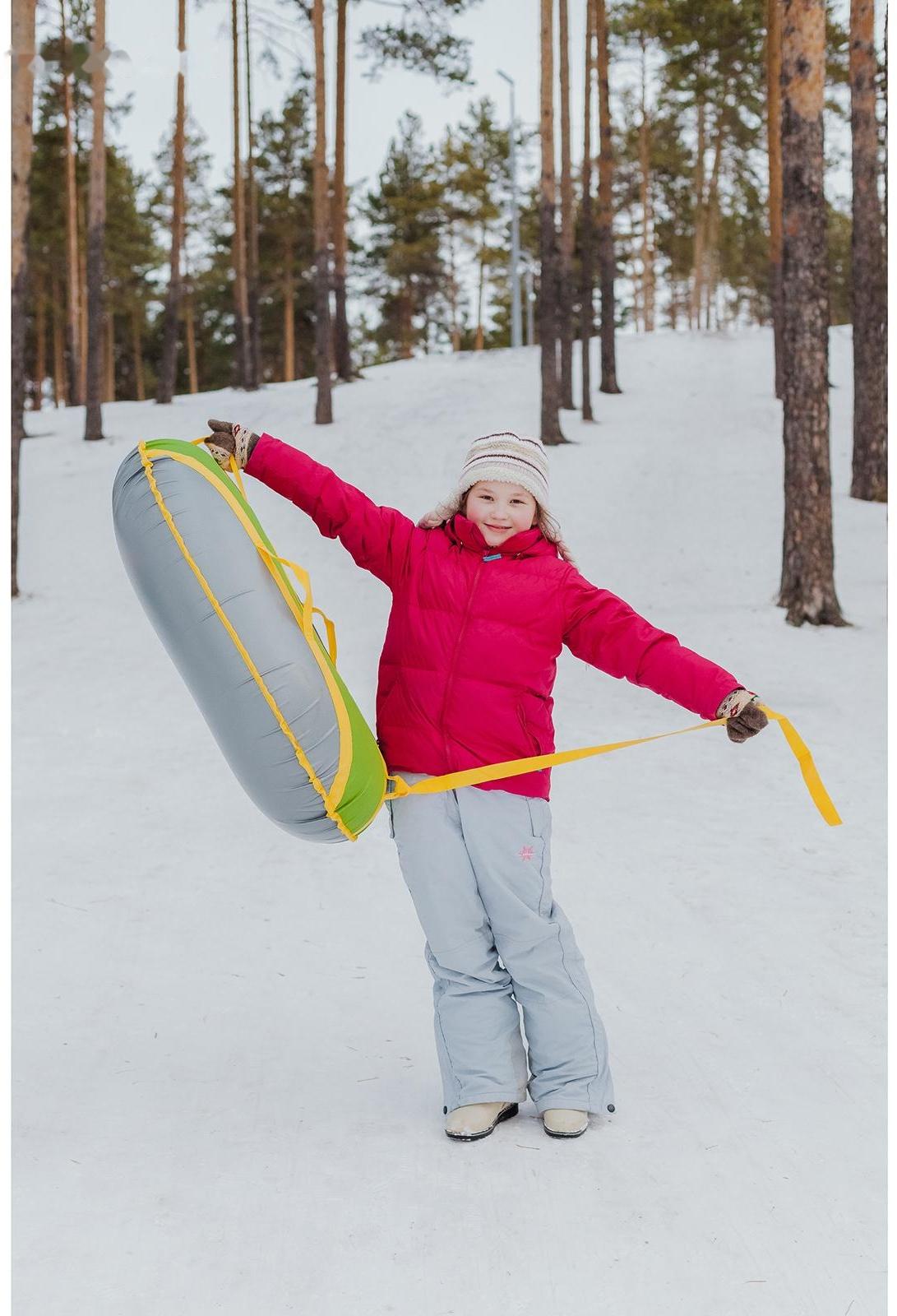 Тюбинг-ватрушка «Овал», размер чехла 100 х 70 см, тент/оксфорд, цвета микс