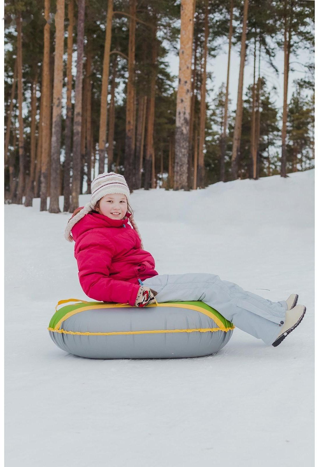 Тюбинг-ватрушка «Овал», размер чехла 100 х 70 см, тент/оксфорд, цвета микс