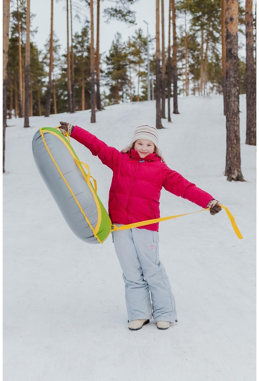 Тюбинг-ватрушка «Овал», размер чехла 100 х 70 см, тент/оксфорд, цвета микс