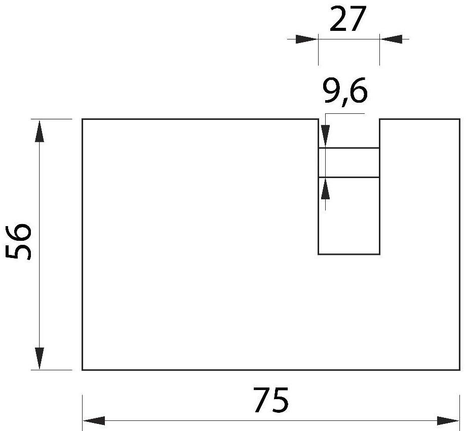 Замок навесной, тип 12, 80 мм, коричневый