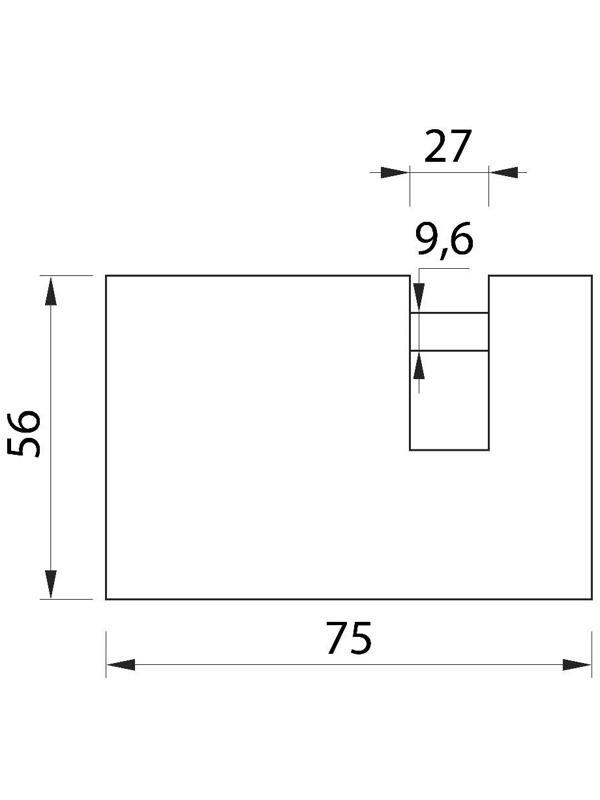 Замок навесной, тип 12, 80 мм, коричневый