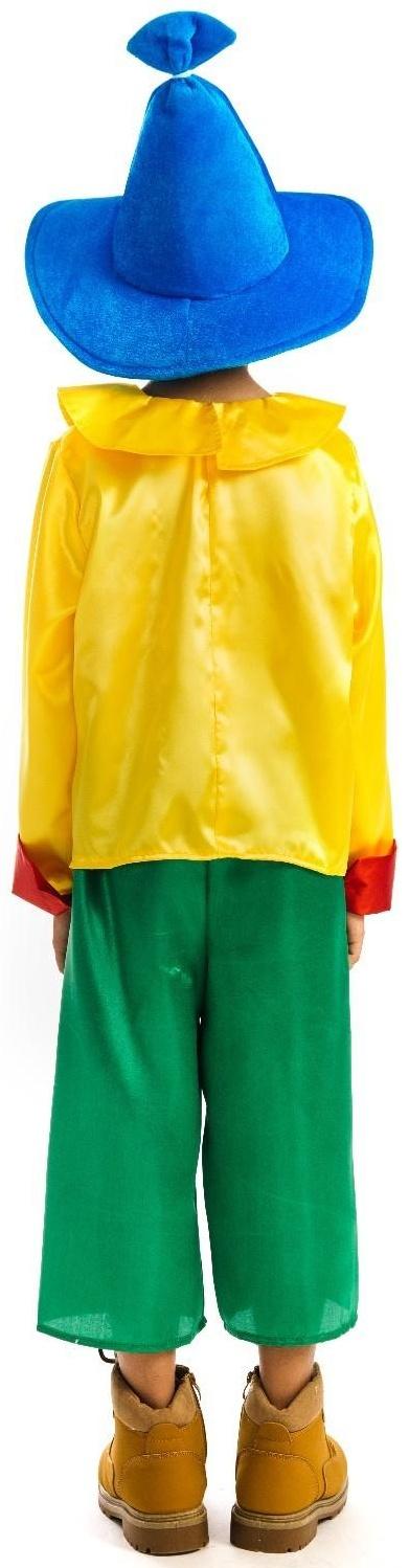 Карнавальный костюм «Незнайка», рубашка, брюки, колпак, р. 34, рост 134 см, 7-9 лет