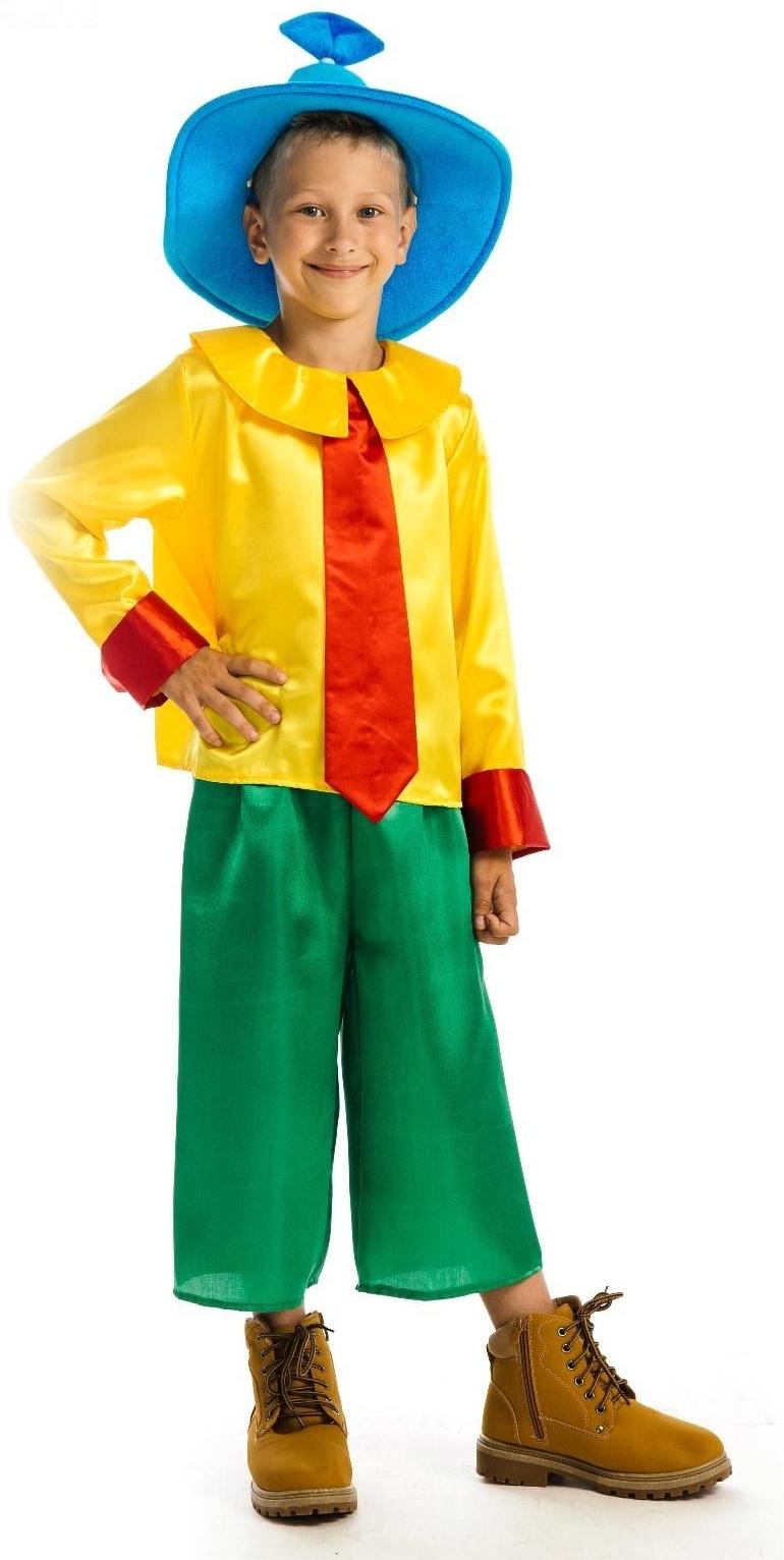 Карнавальный костюм «Незнайка», рубашка, брюки, колпак, р. 34, рост 134 см, 7-9 лет
