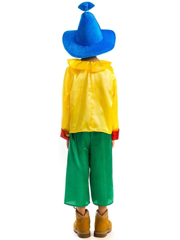 Карнавальный костюм «Незнайка», рубашка, брюки, колпак, р. 34, рост 134 см, 7-9 лет