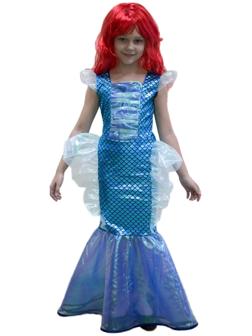 Детский карнавальный костюм «Русалочка», платье, парик, р. 30, рост 122 см