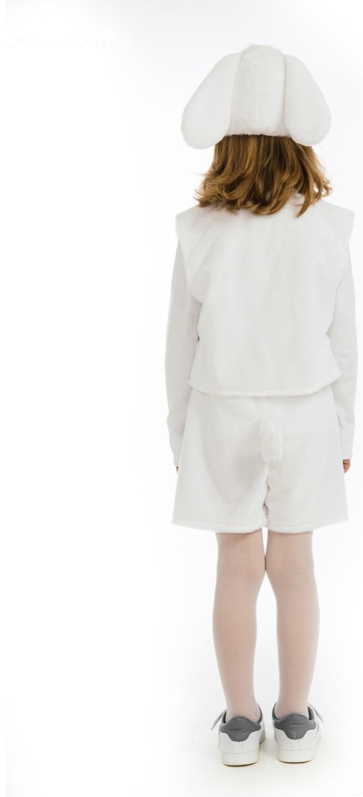 Карнавальный костюм «Зайчик белый», рост 122 см