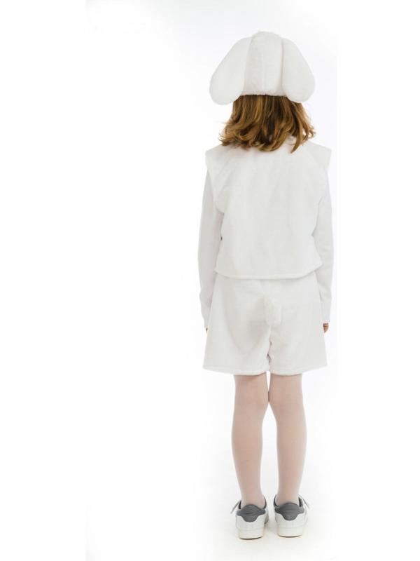 Карнавальный костюм «Зайчик белый», рост 122 см