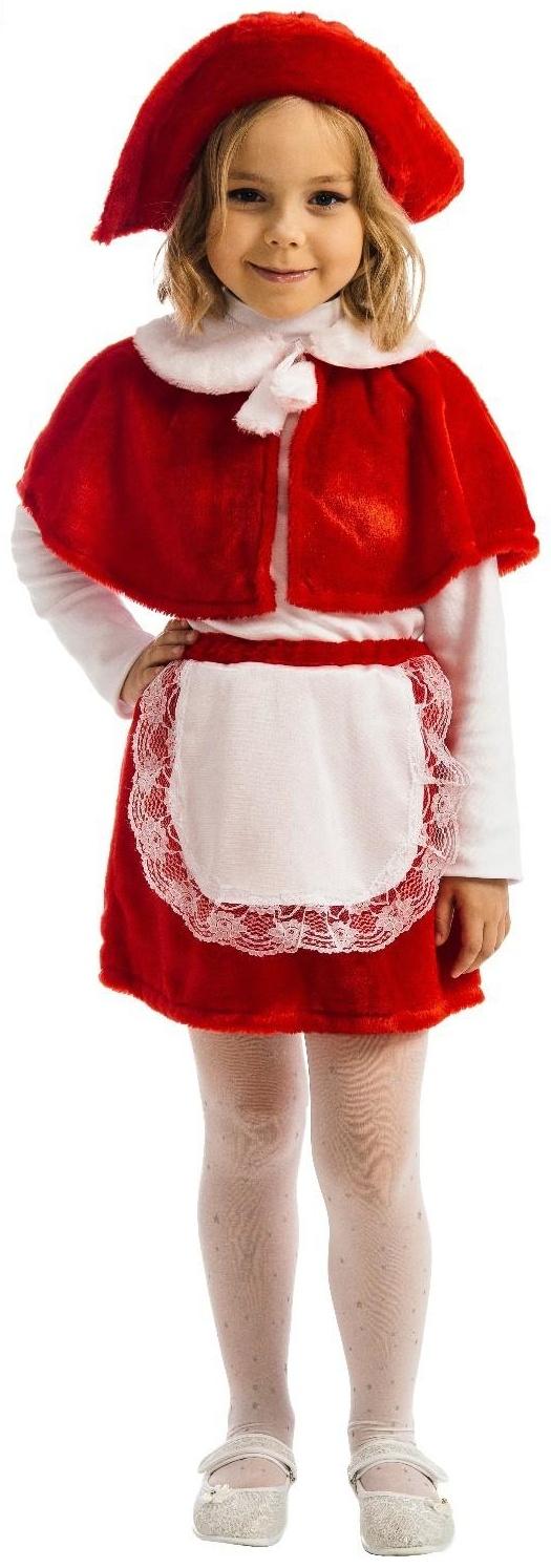 Карнавальный костюм «Красная шапочка», пелерина, юбка, шапочка, рост 122 см