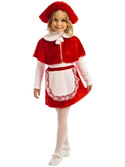 Карнавальный костюм «Красная шапочка», пелерина, юбка, шапочка, рост 122 см