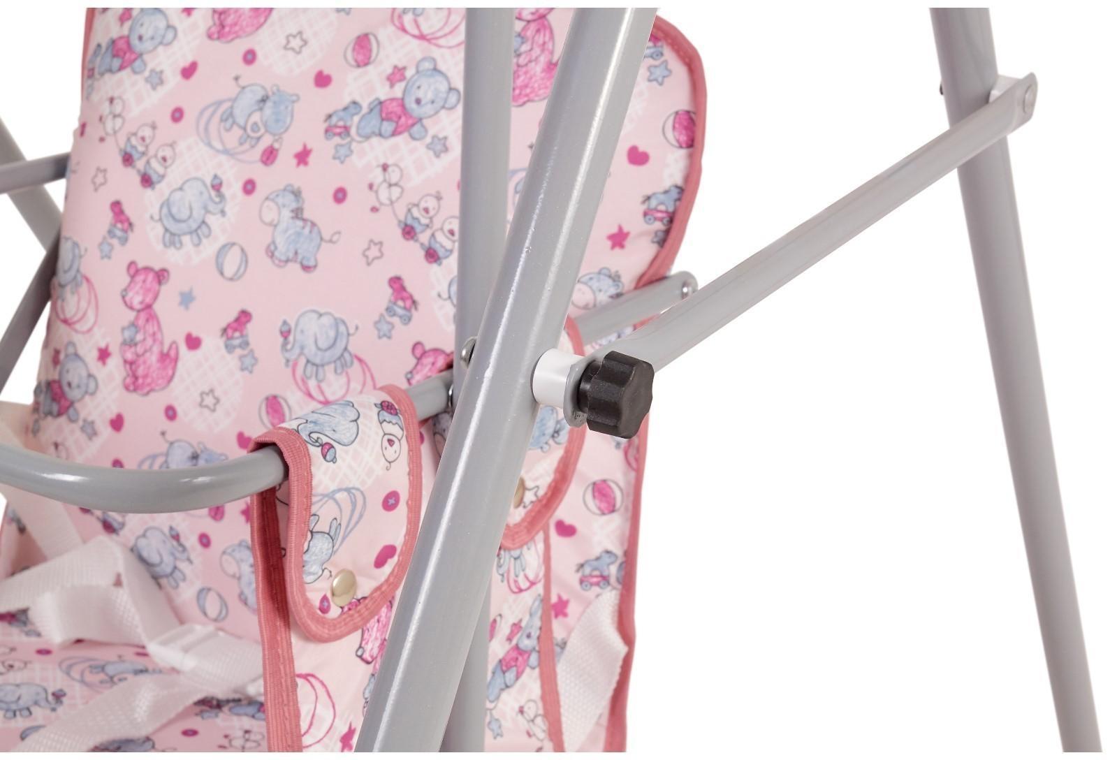 Качели детские напольные «Чарли», цвет розовый