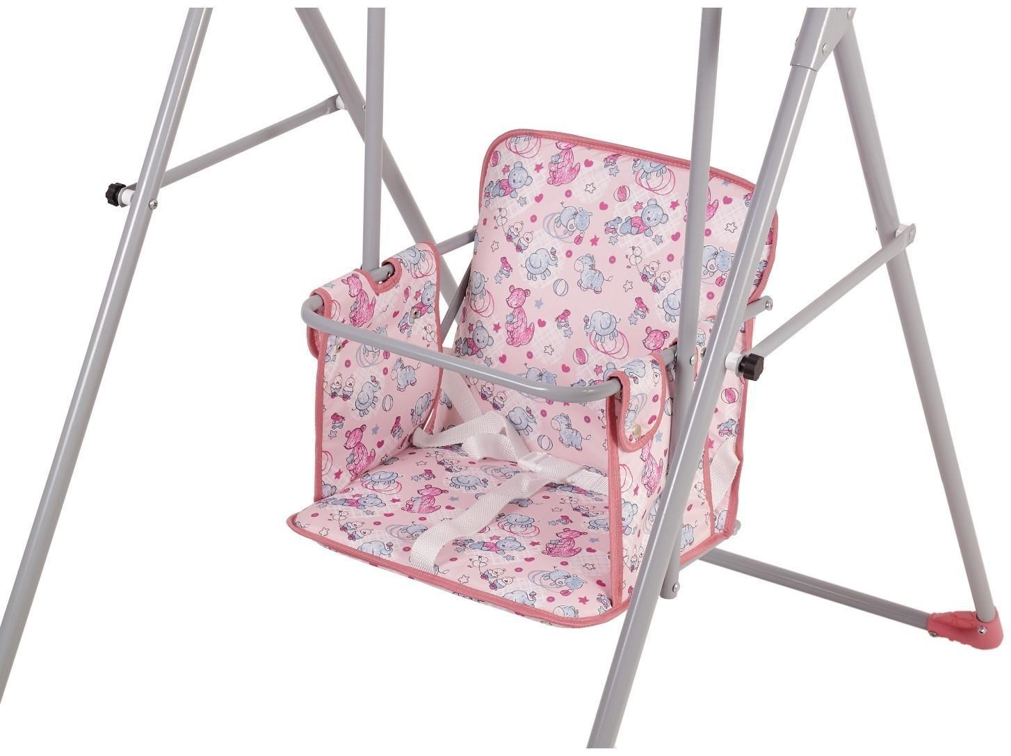 Качели детские напольные «Чарли», цвет розовый