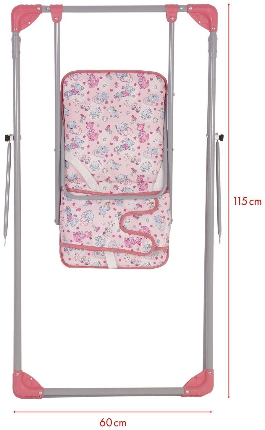 Качели детские напольные «Чарли», цвет розовый