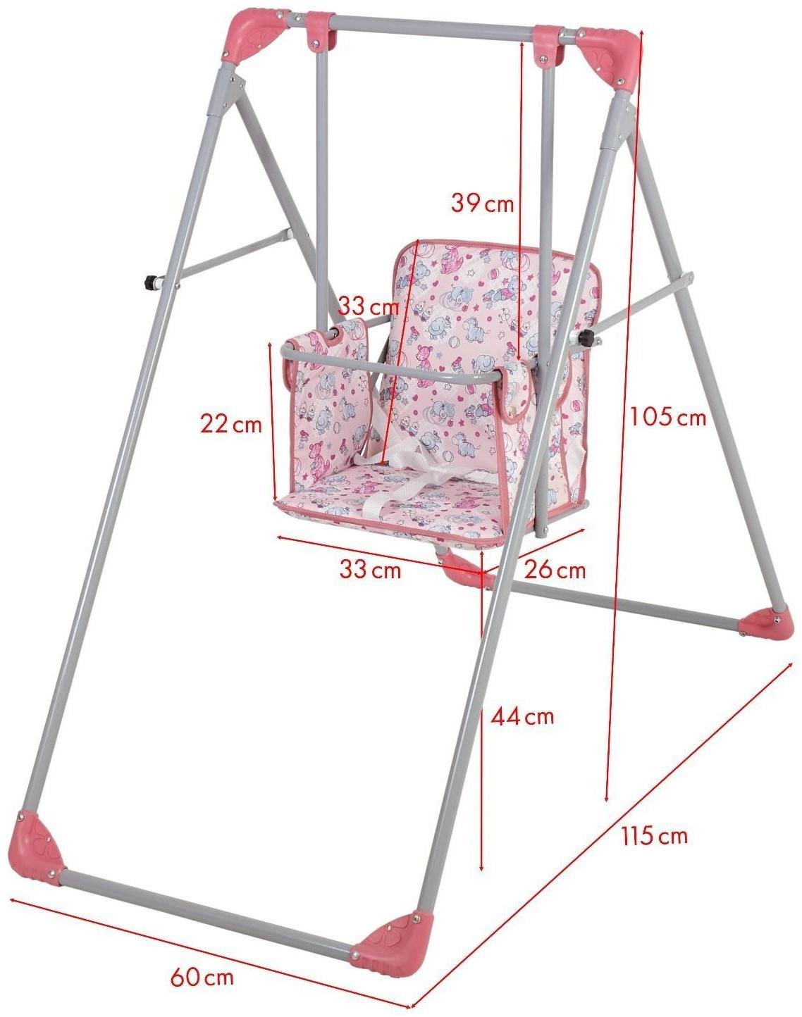 Качели детские напольные «Чарли», цвет розовый