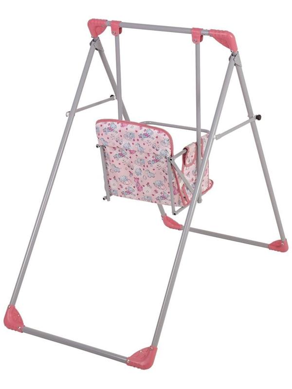 Качели детские напольные «Чарли», цвет розовый