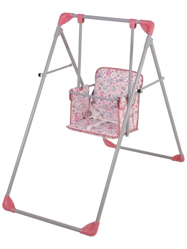 Качели детские напольные «Чарли», цвет розовый