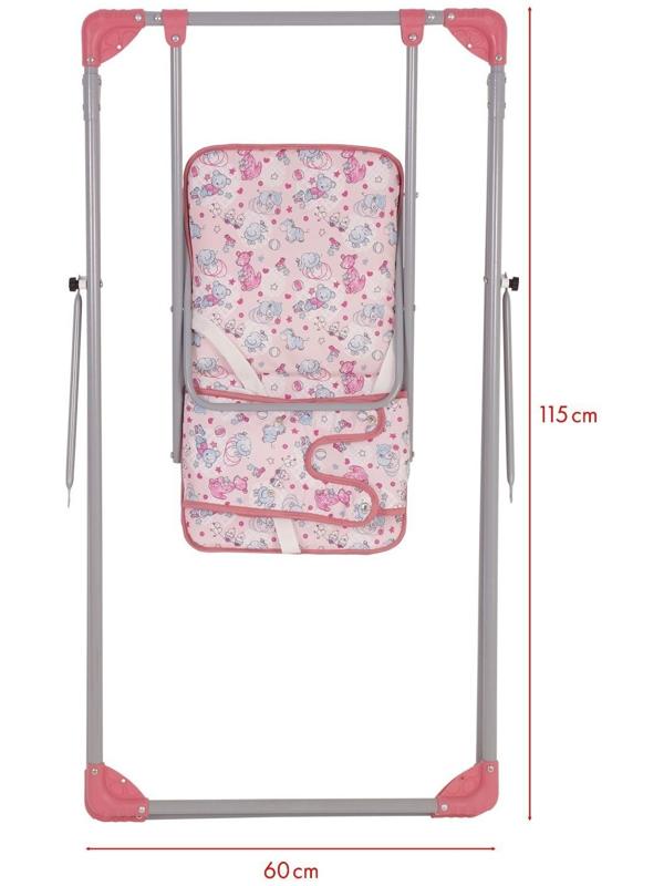 Качели детские напольные «Чарли», цвет розовый