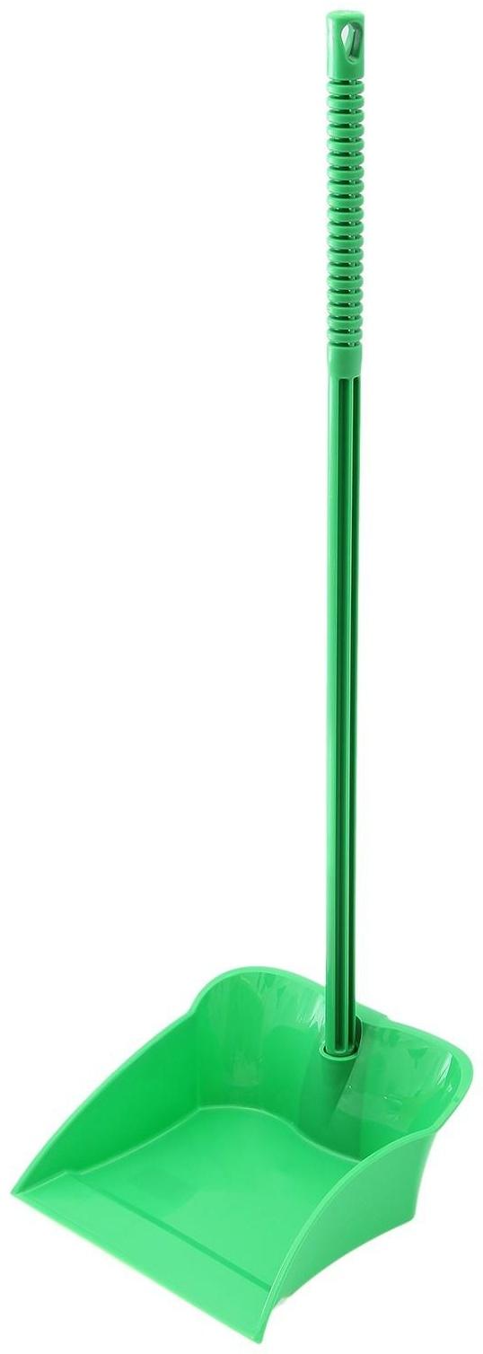 Совок для мусора с черенком, цвет МИКС