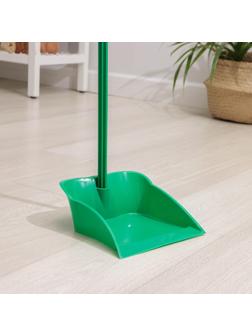 Совок для мусора с черенком, цвет МИКС