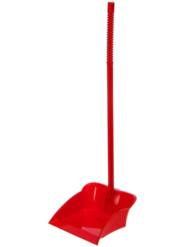 Совок для мусора с черенком, цвет МИКС